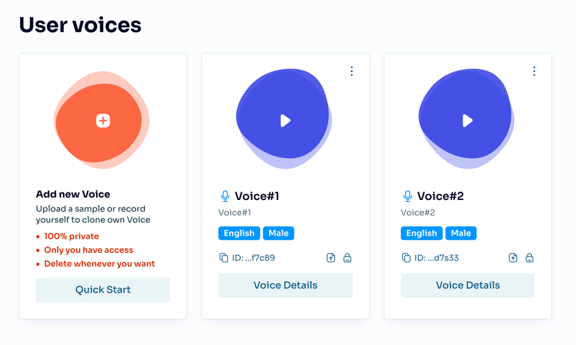 User Voices Cloned voice